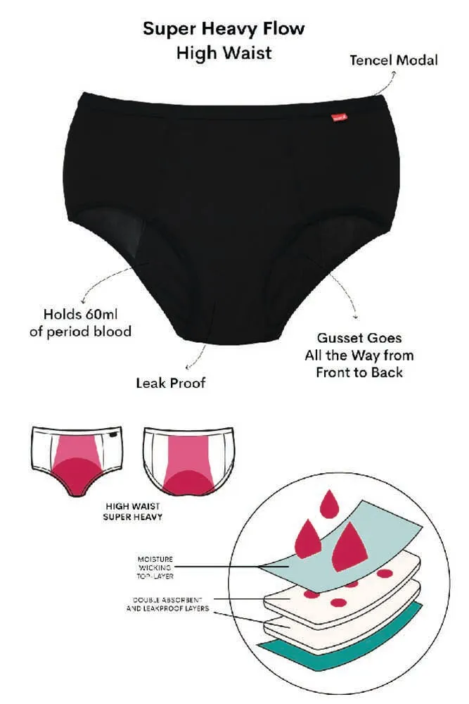 Super Heavy Flow - High Waisted Period Pants