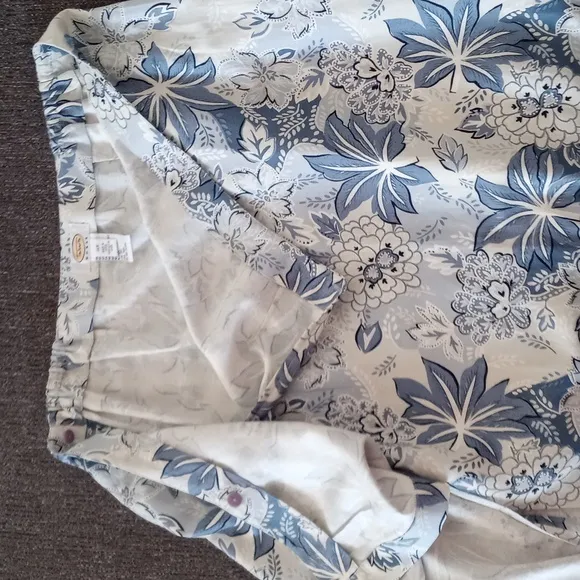 💙Talbots💙 - Blue/White Floral Linen Blend Maxi Wrap Skirt