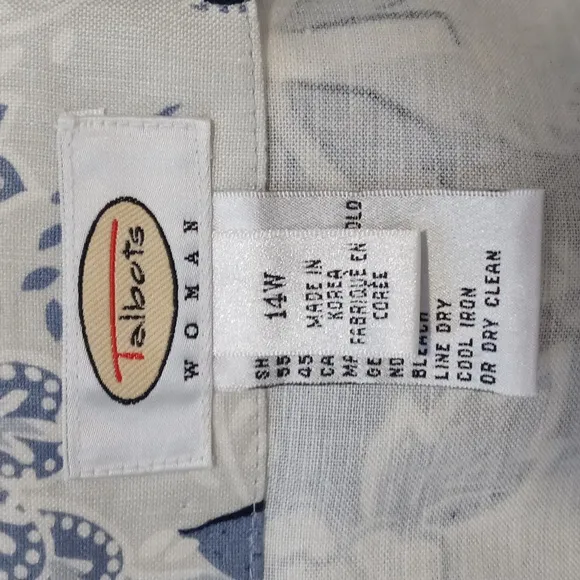 💙Talbots💙 - Blue/White Floral Linen Blend Maxi Wrap Skirt