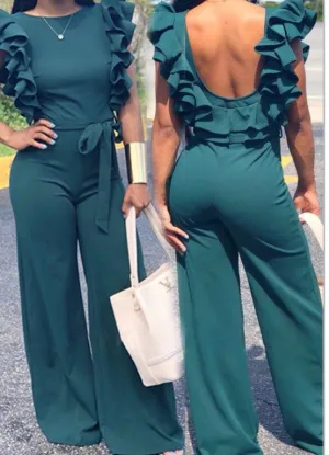 Teal Blue Backless Jumper