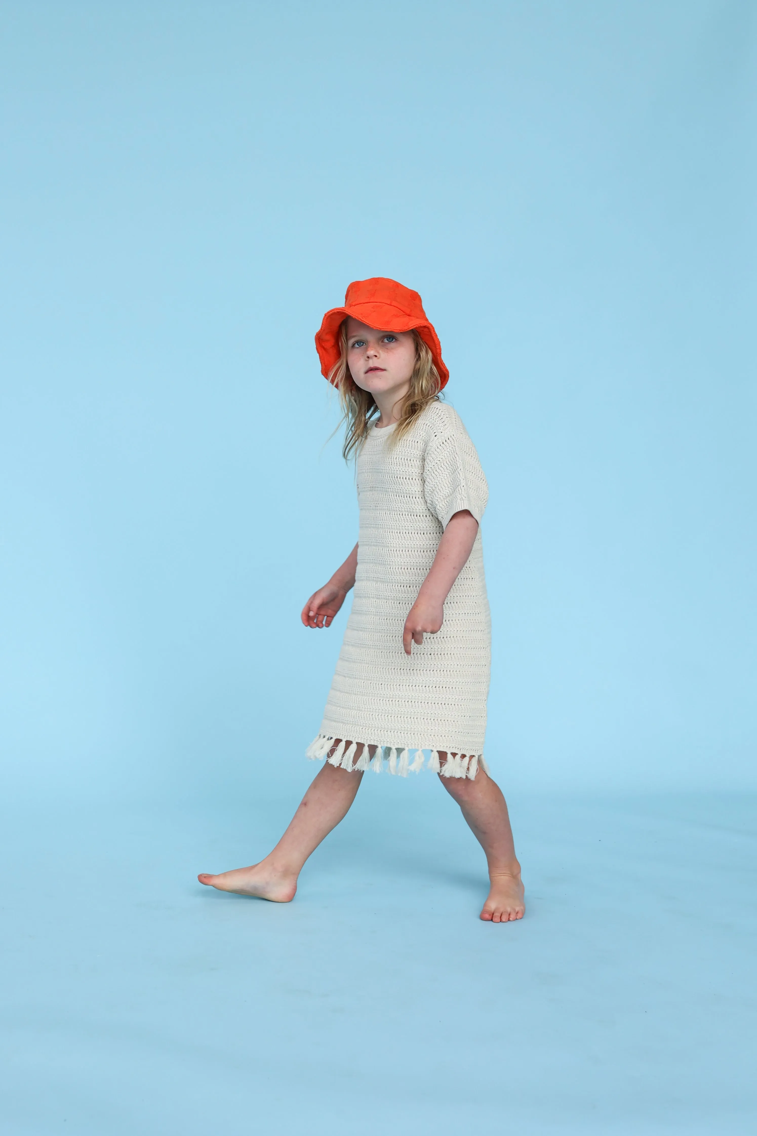 Terry Bucket Hat - Blocks Rosso