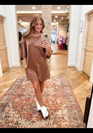 The Comfy One Chestnut Romper