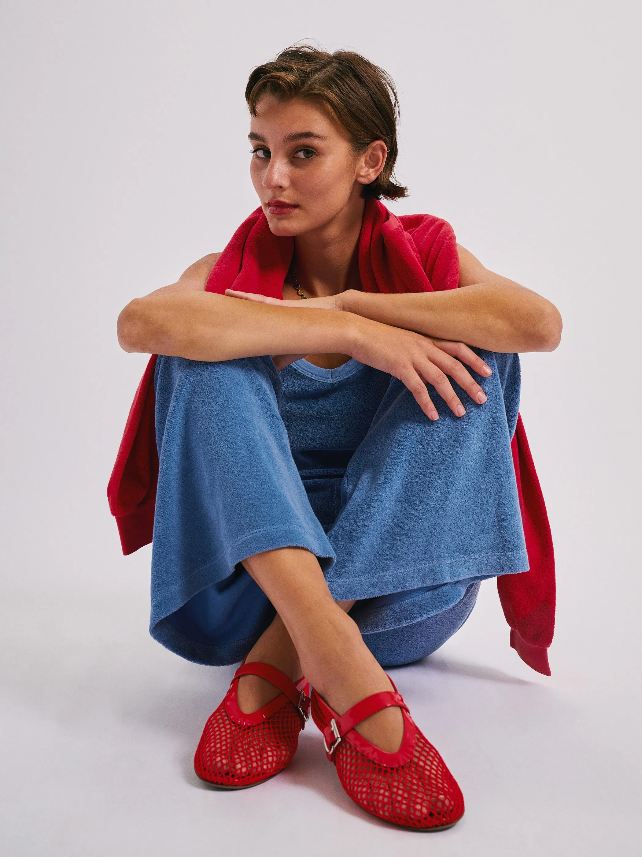 The Elma Flare Jumpsuit in Terry