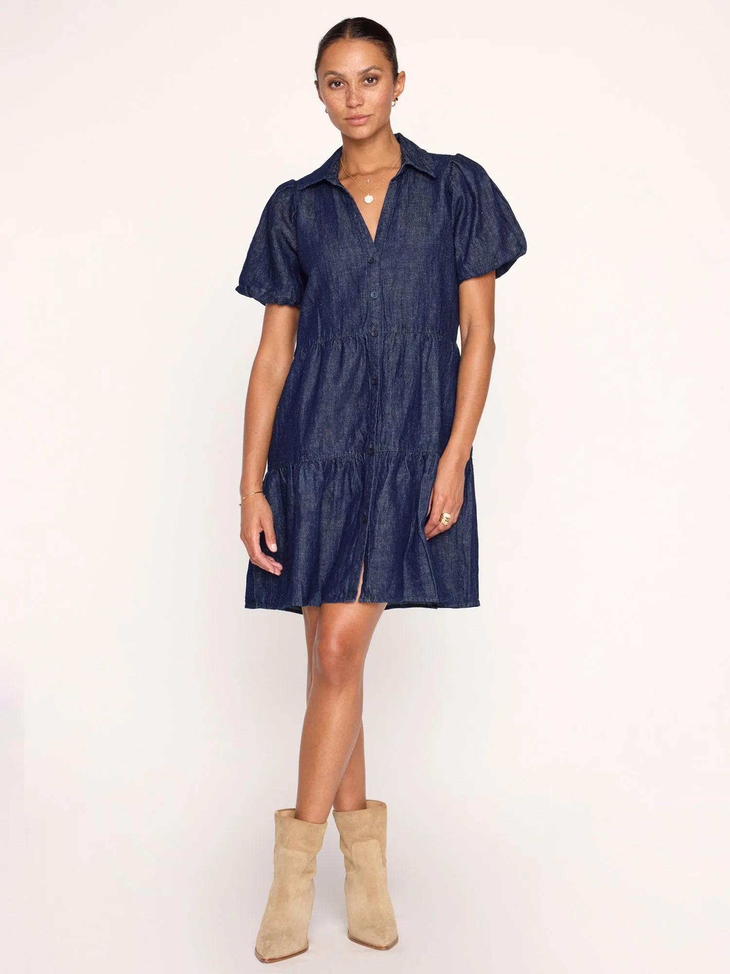 The Havana Mini Indigo Dress