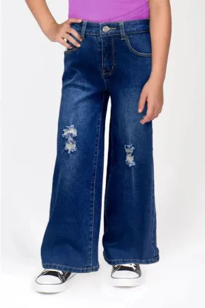 Toddler Wide Leg Jeans Medium Wash