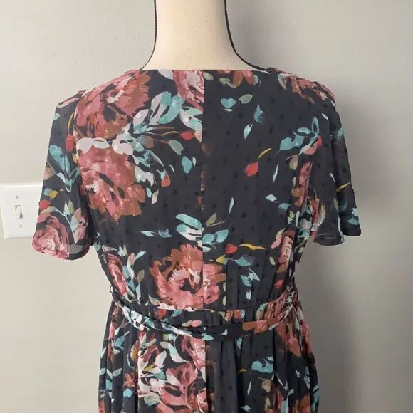 Torrid Faux Wrap Floral Print Dress Size 00