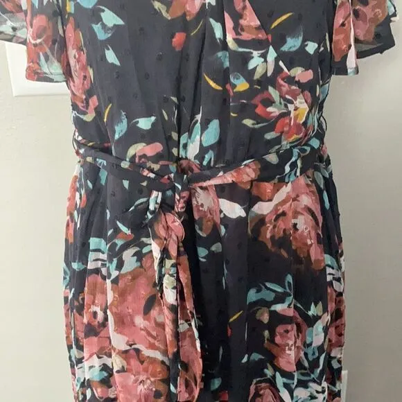 Torrid Faux Wrap Floral Print Dress Size 00