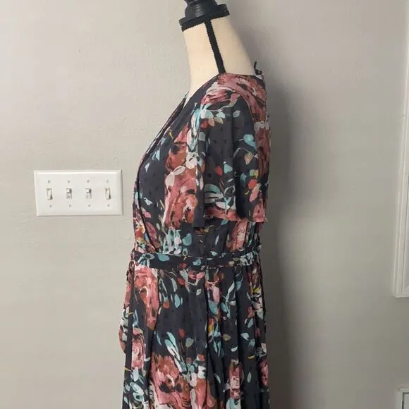 Torrid Faux Wrap Floral Print Dress Size 00