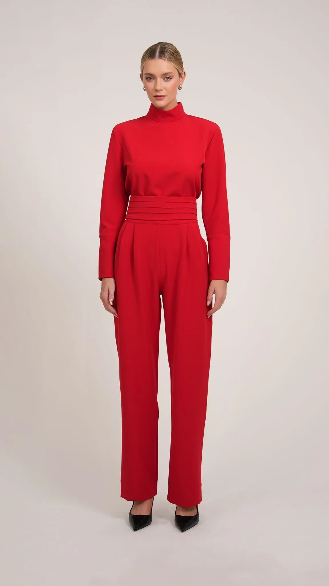 Tuxedo Pant- Red