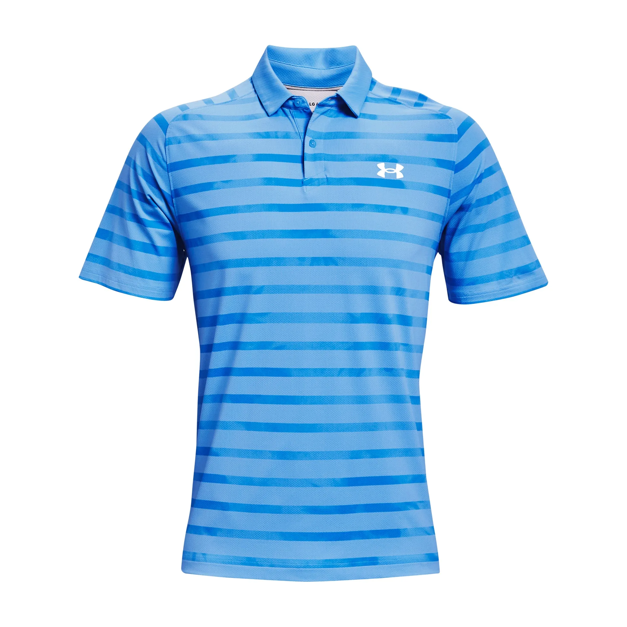 Under Armour Mens Iso-Chill Floral Stripe Polo - NOVA BLUE / JET GRAY