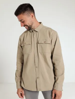 Utility Shacket - Stone