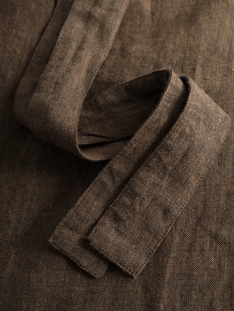 V-Neck linen Jumpsuit in cub