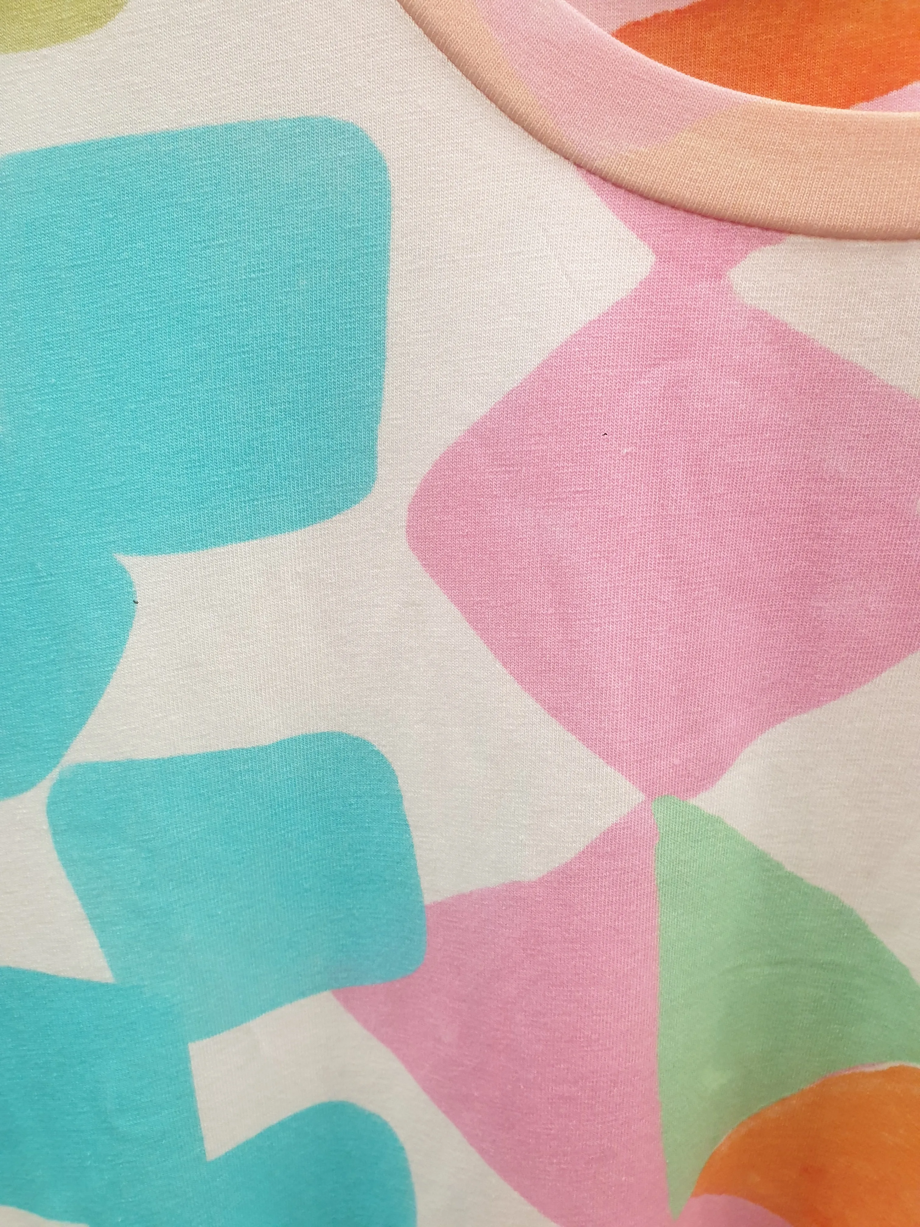 Variety Hour colourful print tee shirt dress size M