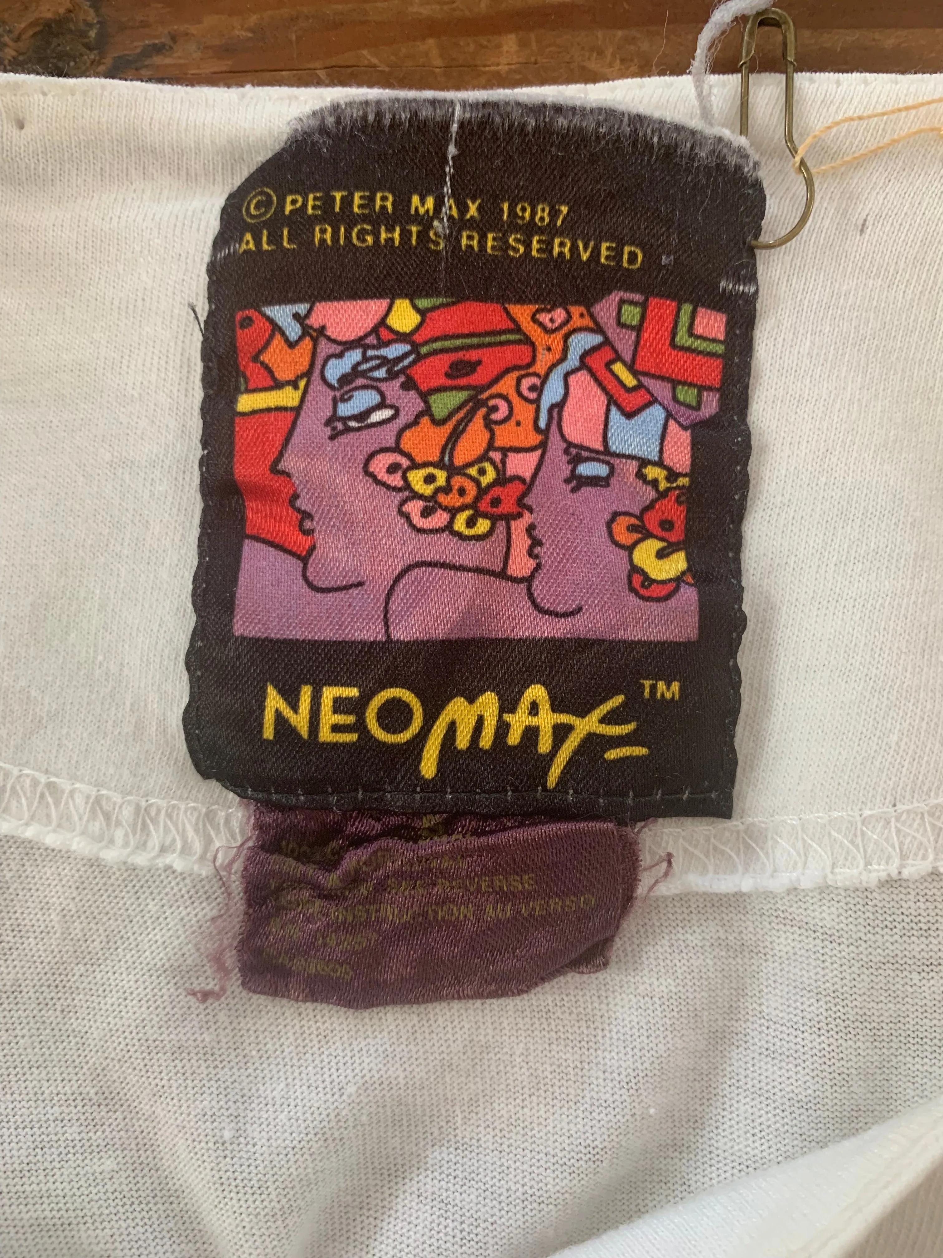 Vintage Peter Max 1987 Neomax Jumper With Illustrated Faces