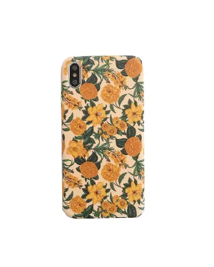 Vintage Yellow Floral Iphone Case