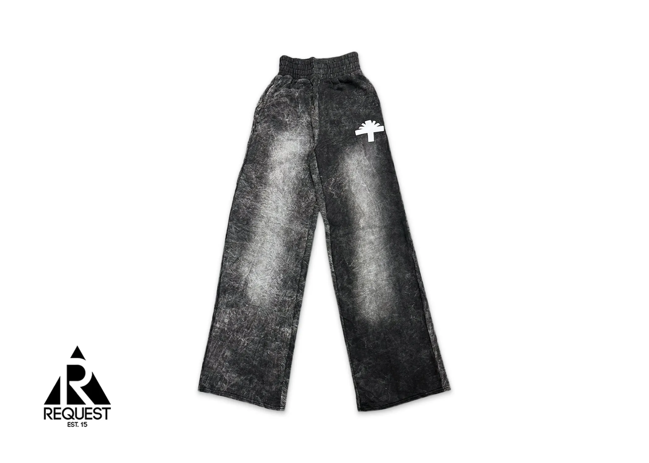 Wide Leg Sweatpants "Washed Black"