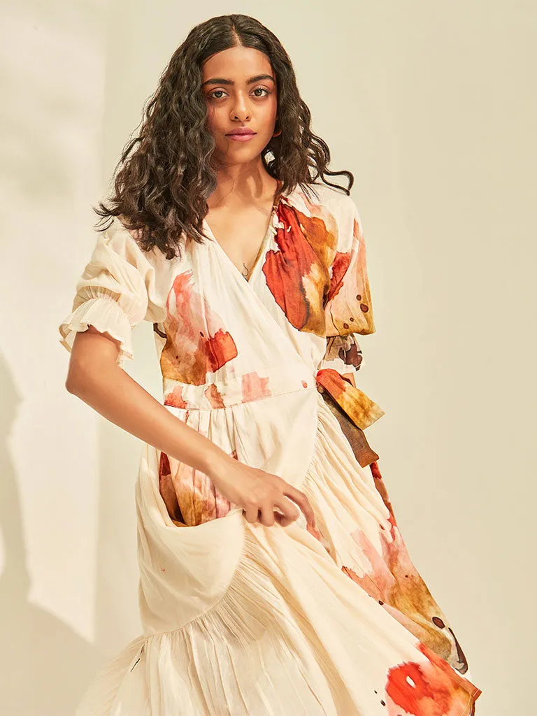 Wild Poppy Wrap Dress