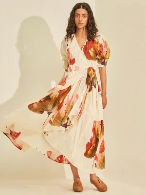 Wild Poppy Wrap Dress