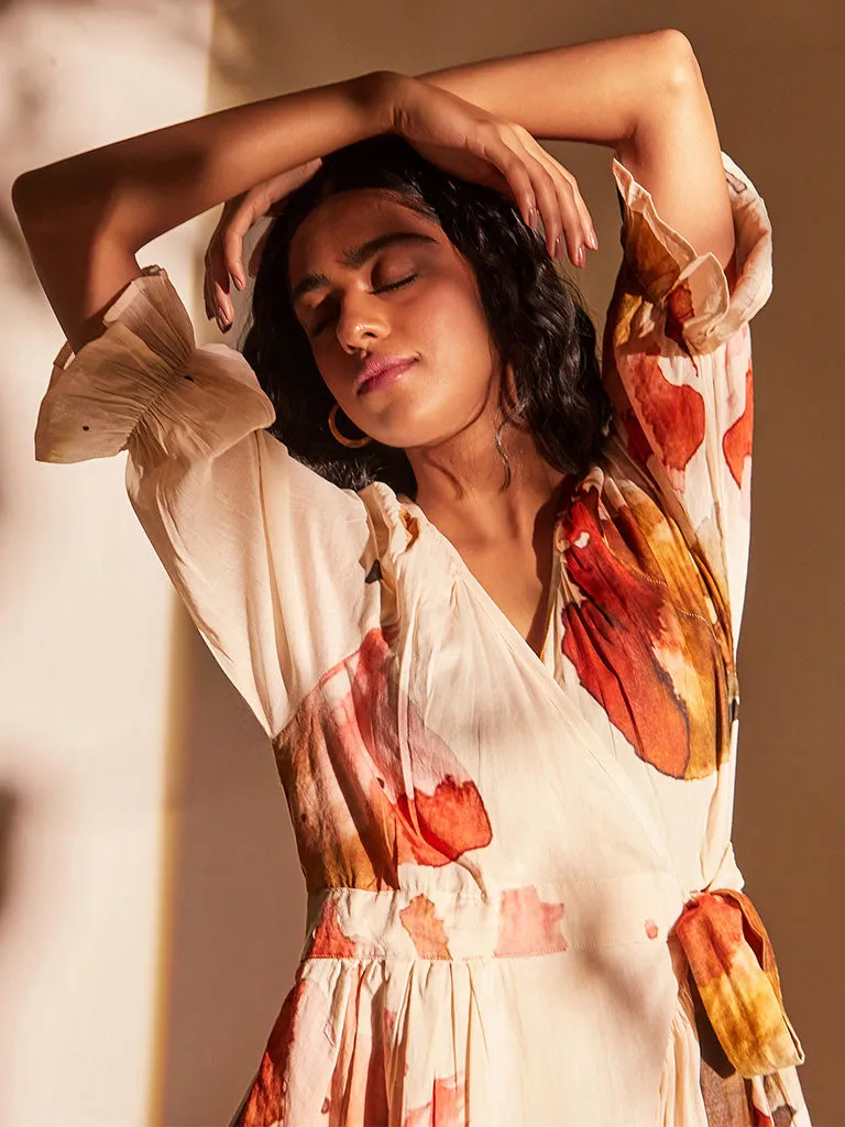 Wild Poppy Wrap Dress
