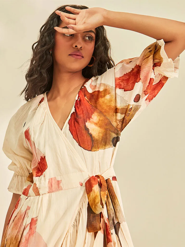 Wild Poppy Wrap Dress