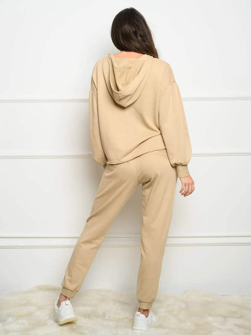 WOMEN'S BRAIDED TIE STRING  2PC. JOGGER SET