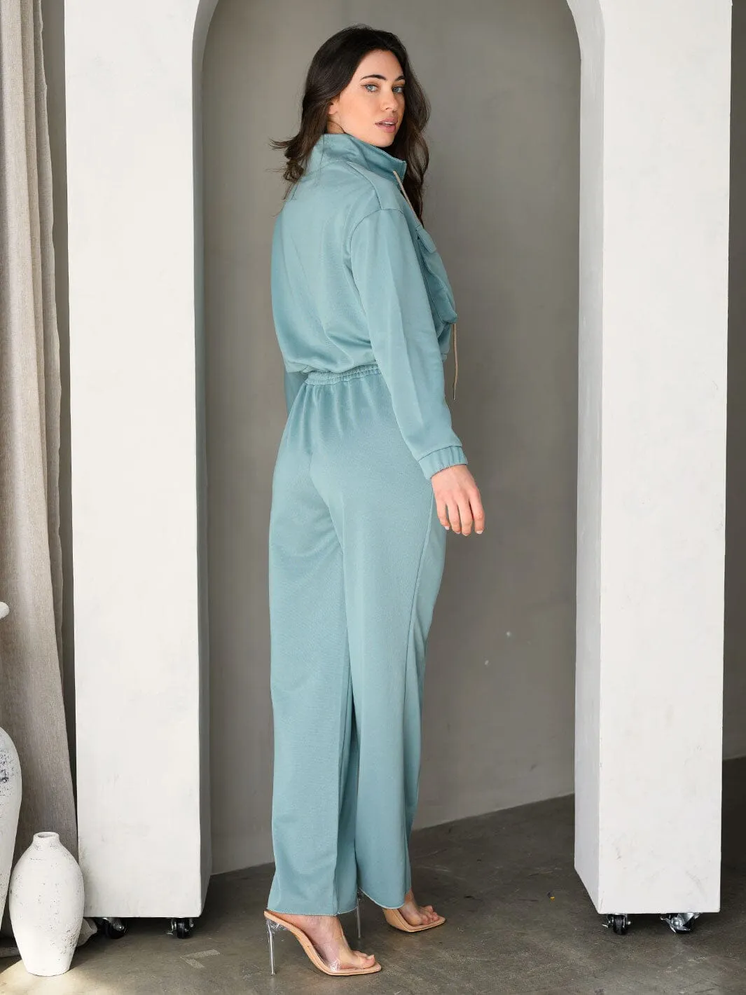 WOMEN'S LON SLEEVE SWEATER & PANTS 2PC. SET