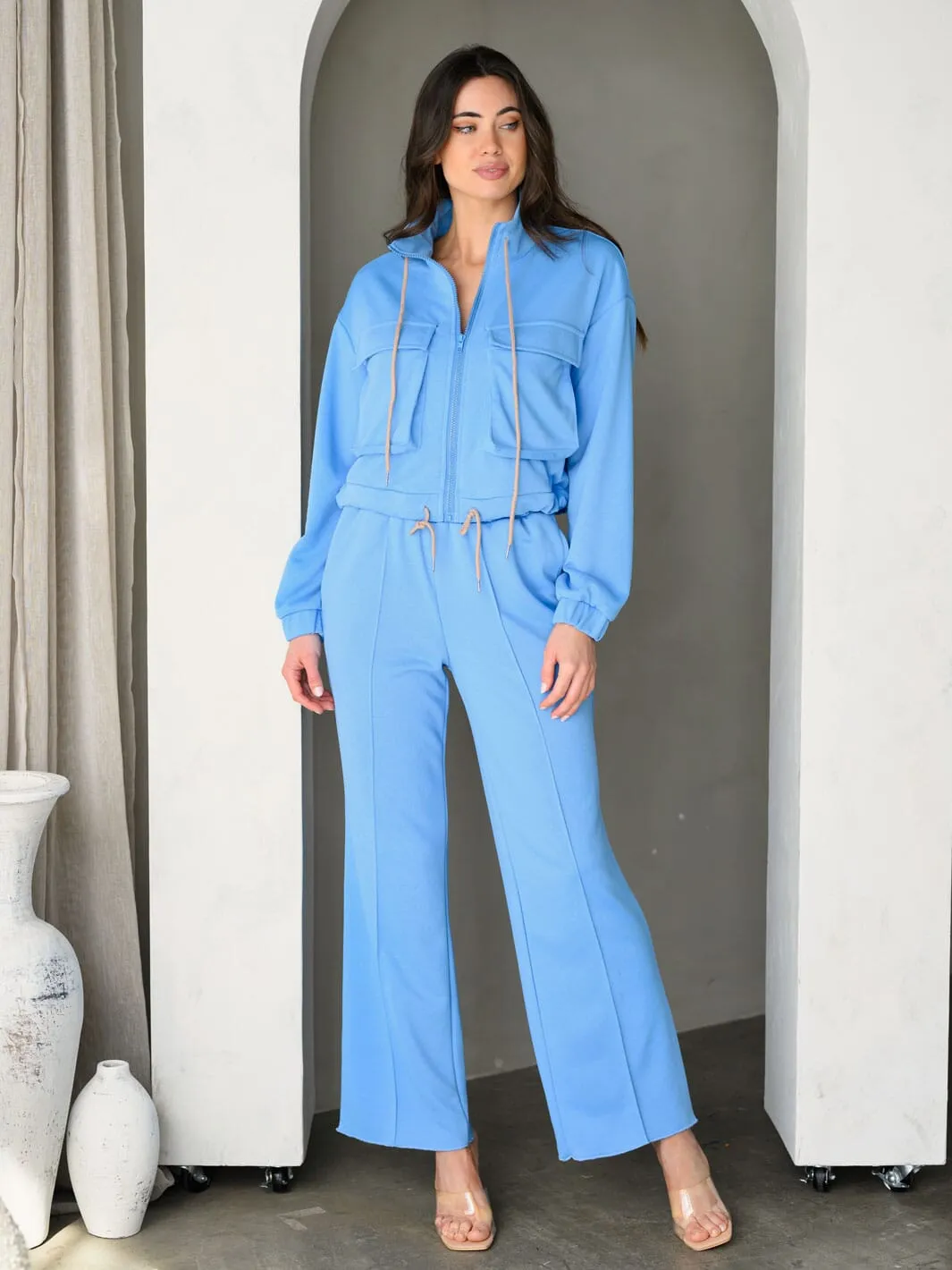 WOMEN'S LON SLEEVE SWEATER & PANTS 2PC. SET