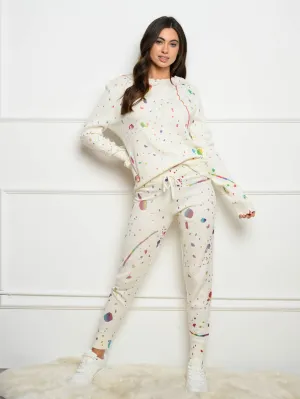 WOMEN'S PAINT SPLATTER  2PC. JOGGER SET