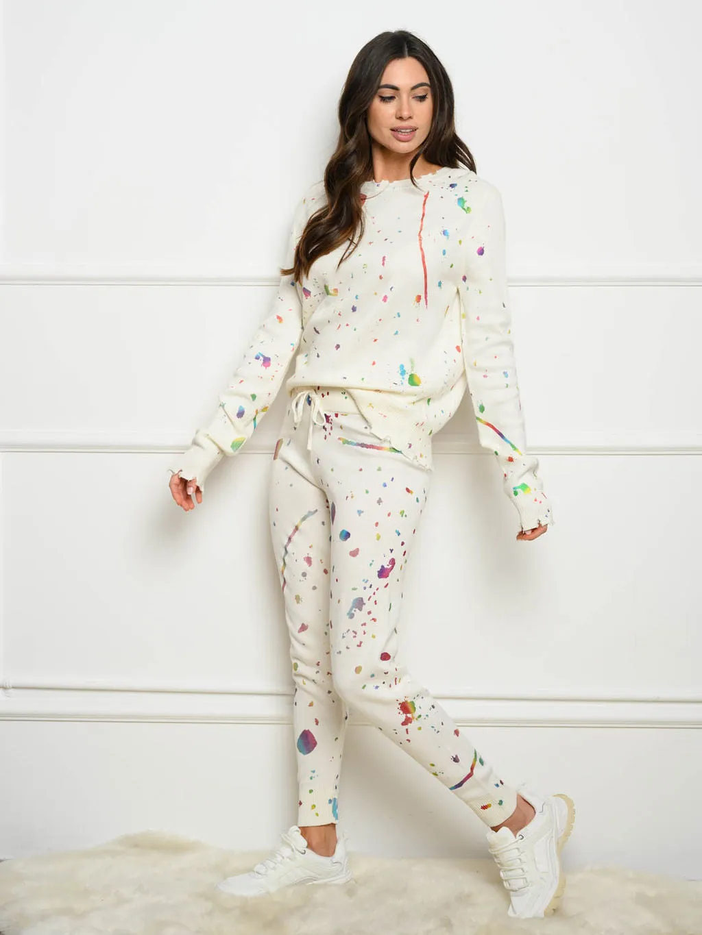 WOMEN'S PAINT SPLATTER  2PC. JOGGER SET