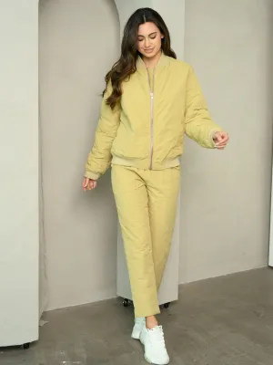 WOMEN'S QUILTED 2PC. JACKET & PANTS SET