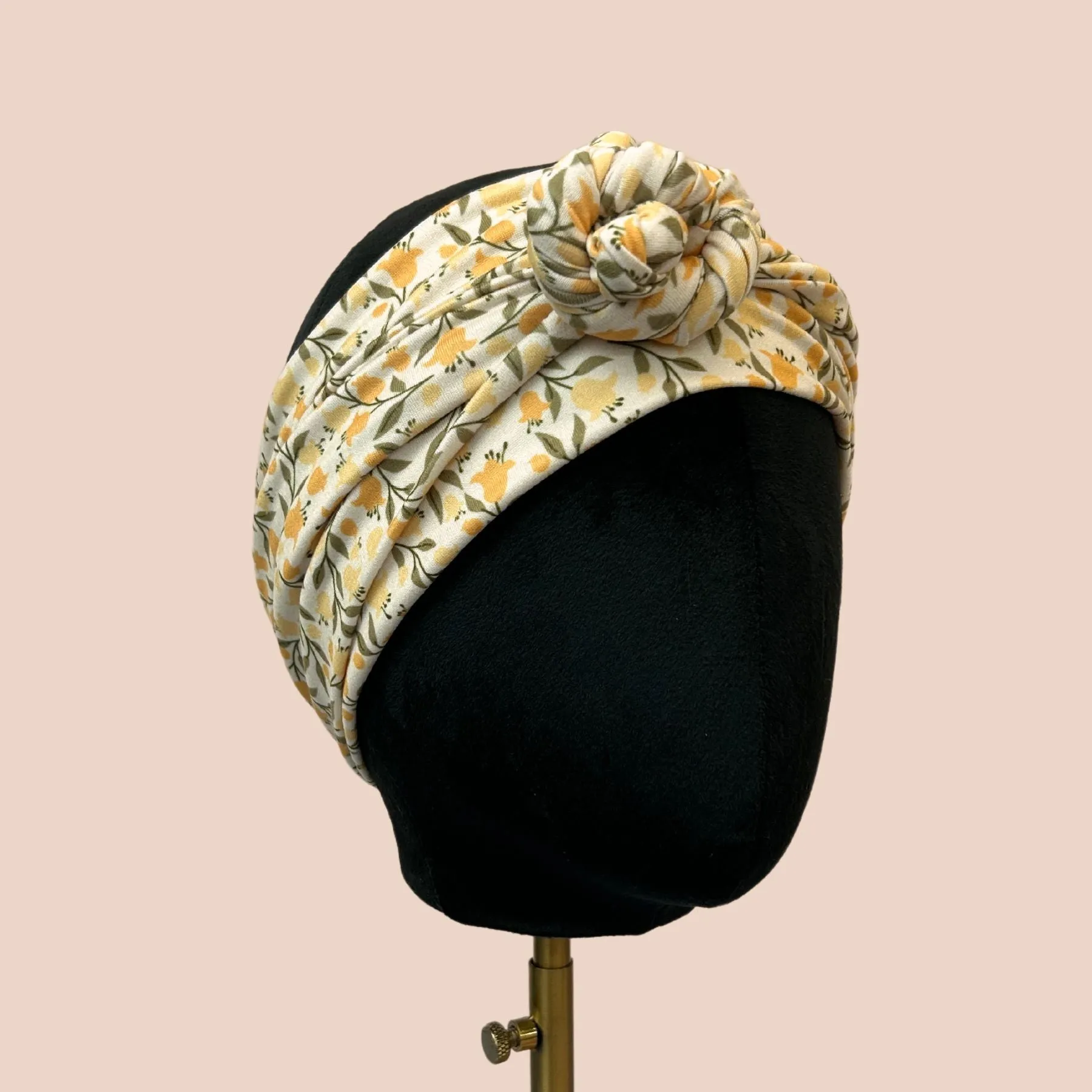 Yellow Bell Floral Wrap Headband