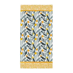 Yellows and Gray - Beach Towel
