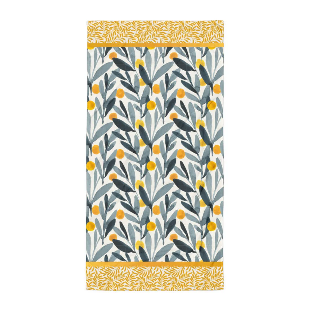 Yellows and Gray - Beach Towel