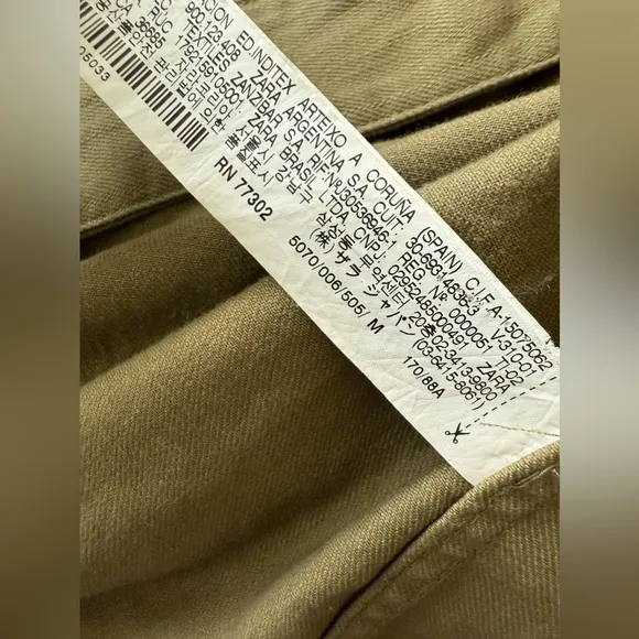 Zara Utility Hooded Cotton Parka Jacket Medium