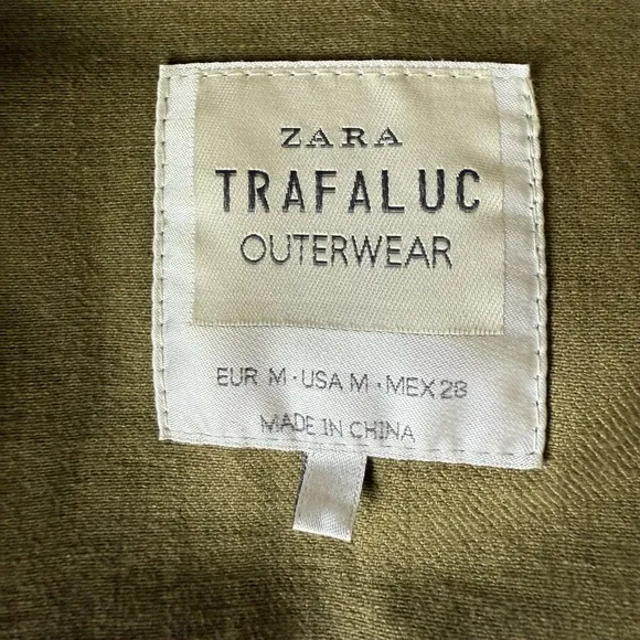 Zara Utility Hooded Cotton Parka Jacket Medium