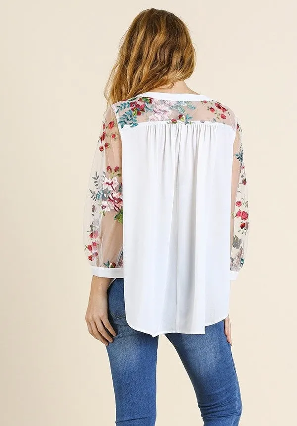 Zinnia Floral Top