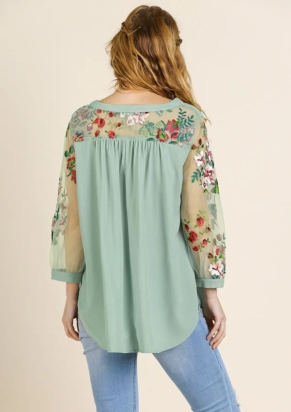 Zinnia Floral Top